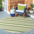 SAFAVIEH Courtyard 7ft1 Round Green & Beige Rug - Durable Outdoor