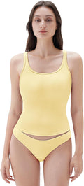 SUUKSESS Women Padded Cotton Ribbed Long Tank Top - Soft Support