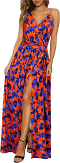 Women Summer 2025 Maxi Dress Vacation Floral Spaghetti (Style NW67)