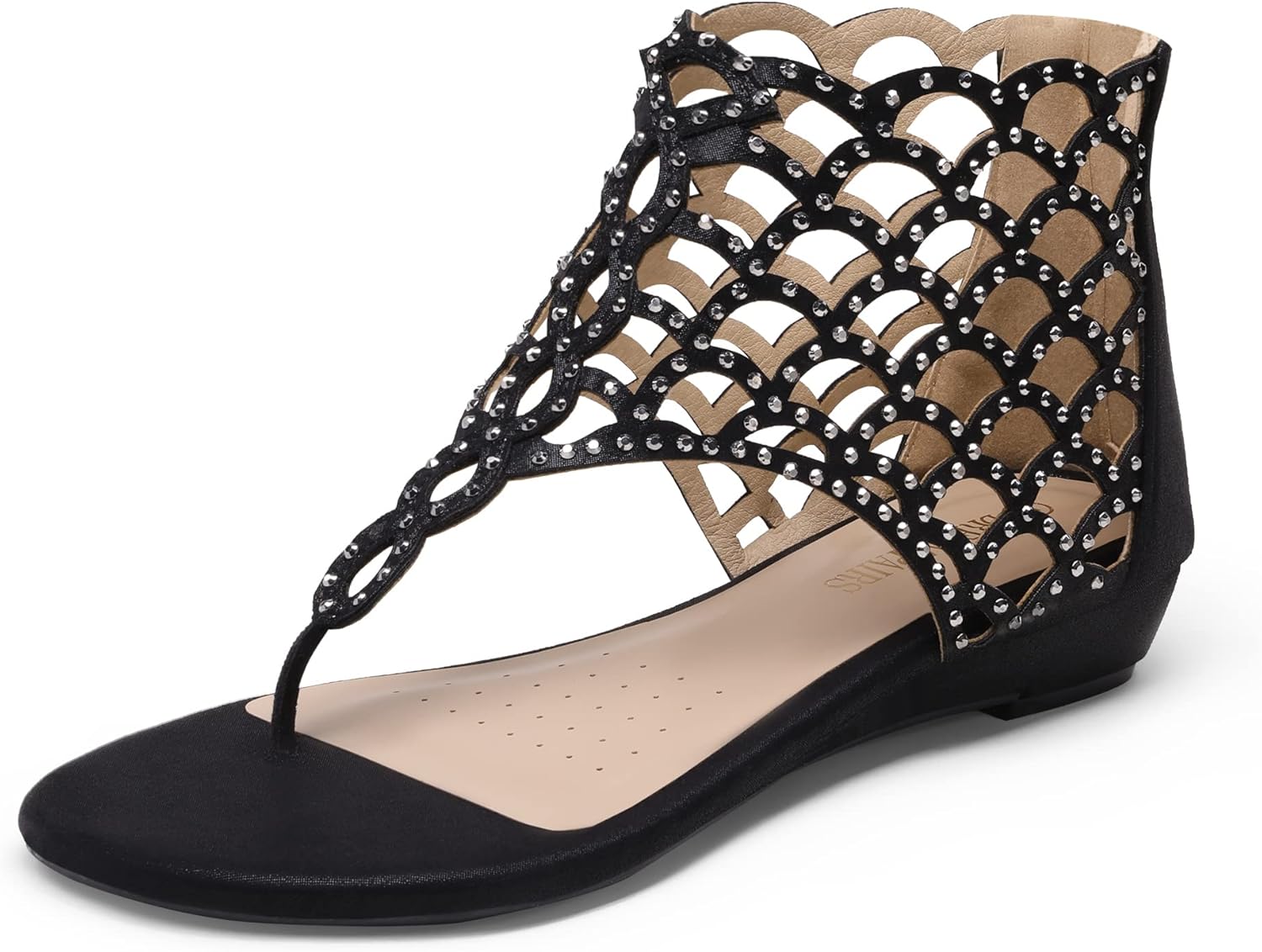 DREAM PAIRS Women's Jewel Rhinestones Ankle High Flat Sandals Review