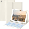 JKSML Keyboard Case Cream White for iPad 9th/8th/7th Gen 10.2 in