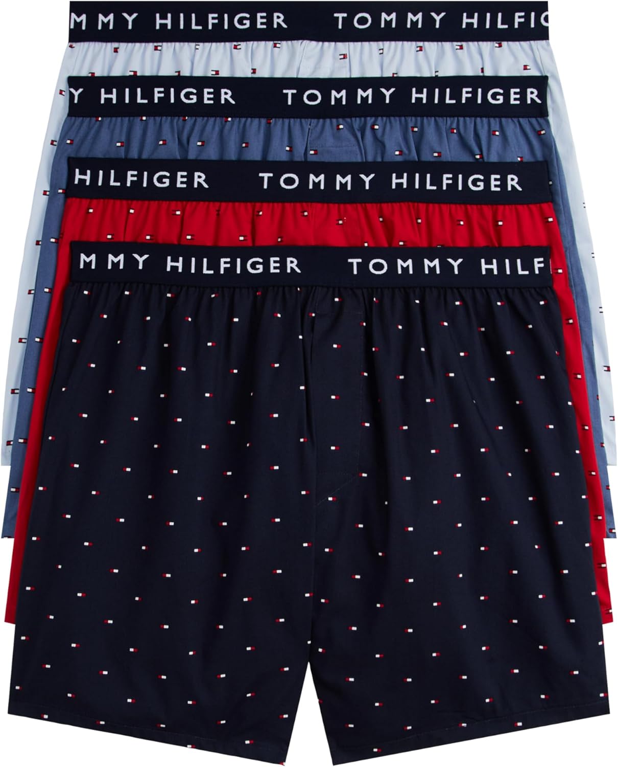 Tommy Hilfiger Cotton Classic Woven Boxer 4-Pack for Men