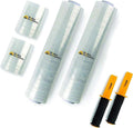 Clear Stretch Wrap Roll Bundle - 4,000 ft Heavy Duty Wrap for Moving