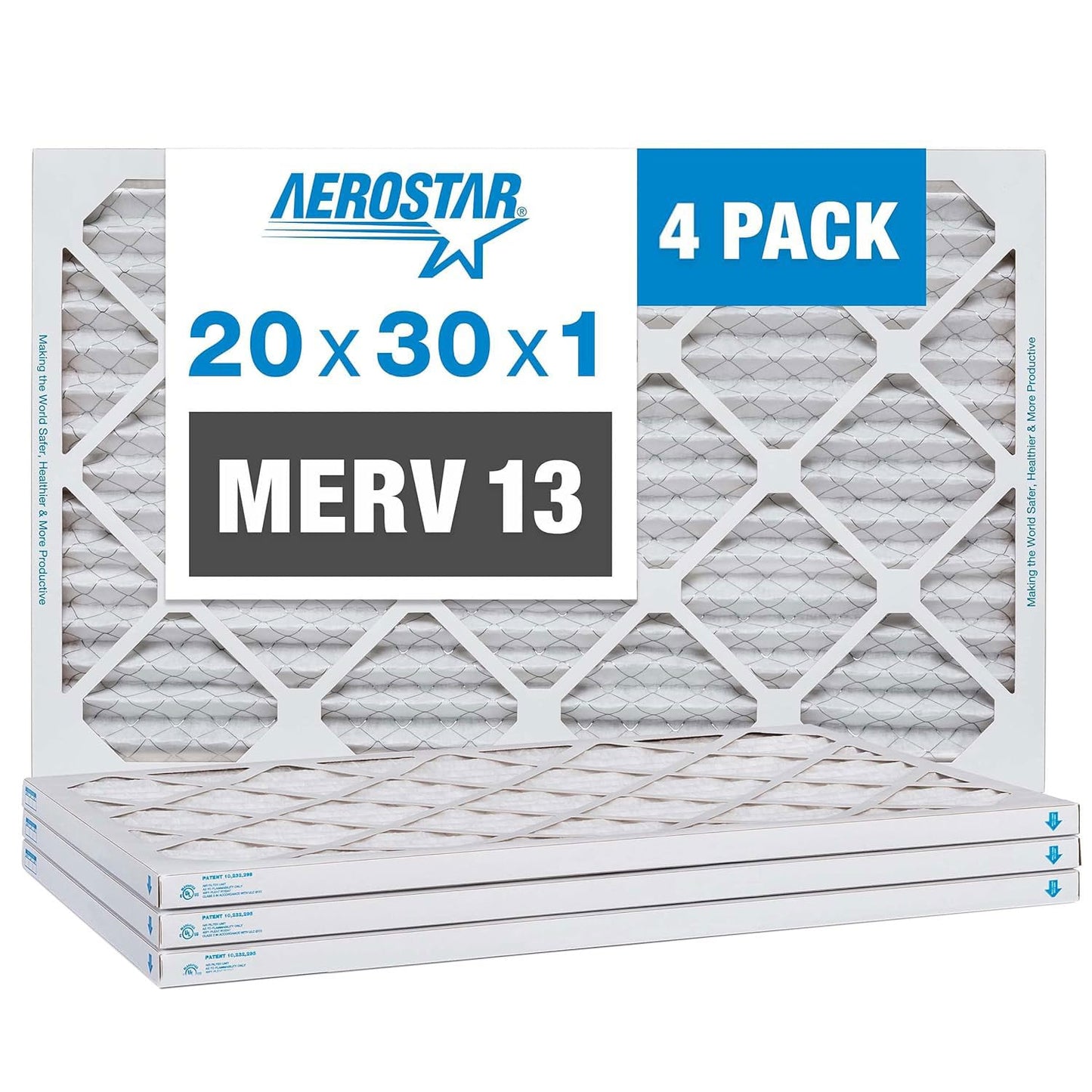 Aerostar 20x30x1 MERV 13 Air Filter Set for HVAC Systems