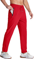 Men's Lightweight Hiking Pants Quick Dry Zipper Pockets - Open Bottom