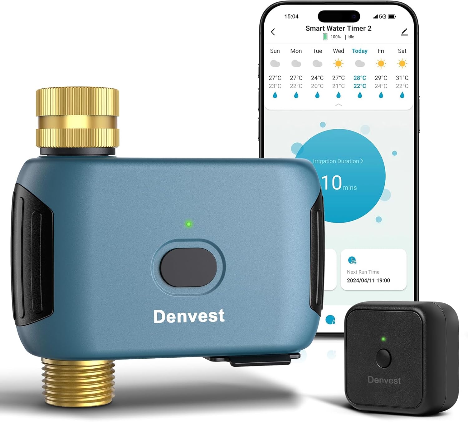 WiFi Water Timer with Brass Inlet for Smart Garden Irrigation