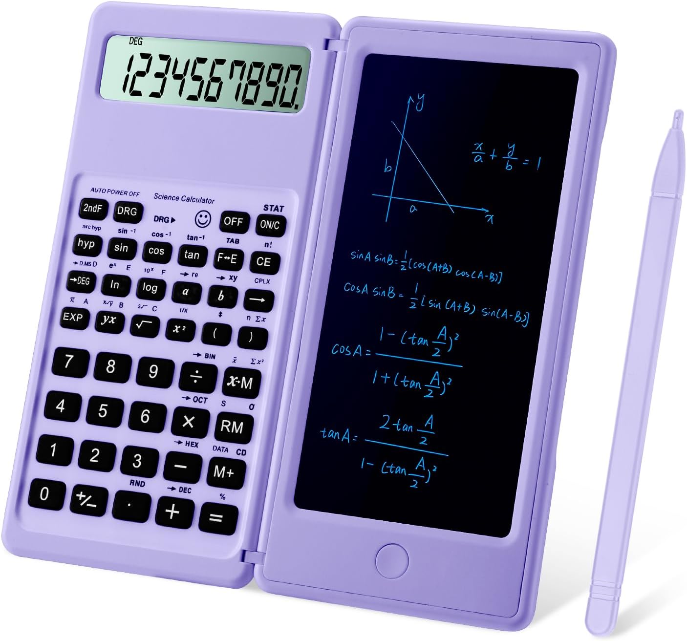 10-Digit Large Screen Scientific Calculator | Student Must-Have (Purple)