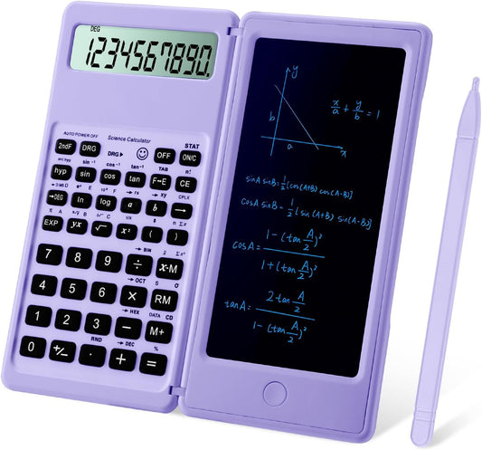 10-Digit Large Screen Scientific Calculator | Student Must-Have (Purple)