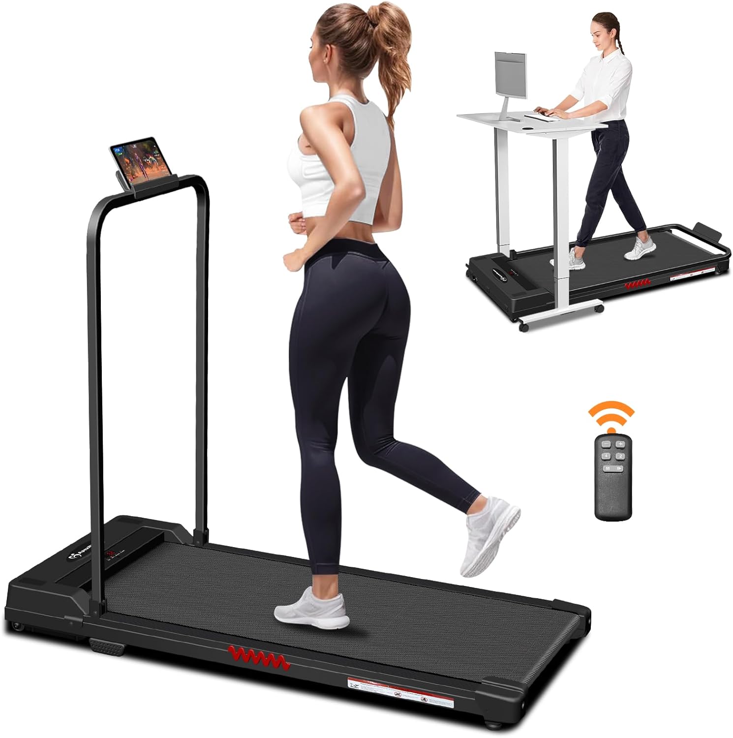 ApexNexus Quiet Folding Treadmill: Portable Fitness Power!