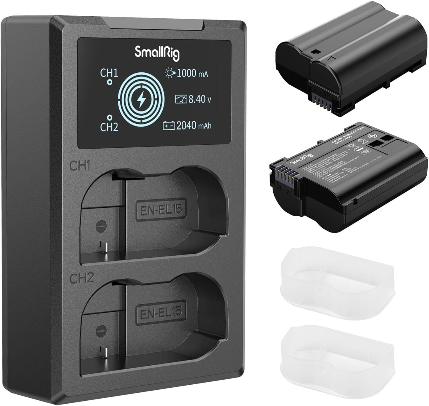 SmallRig Replacement Camera Battery Charger Set for Nikon EN-EL15C