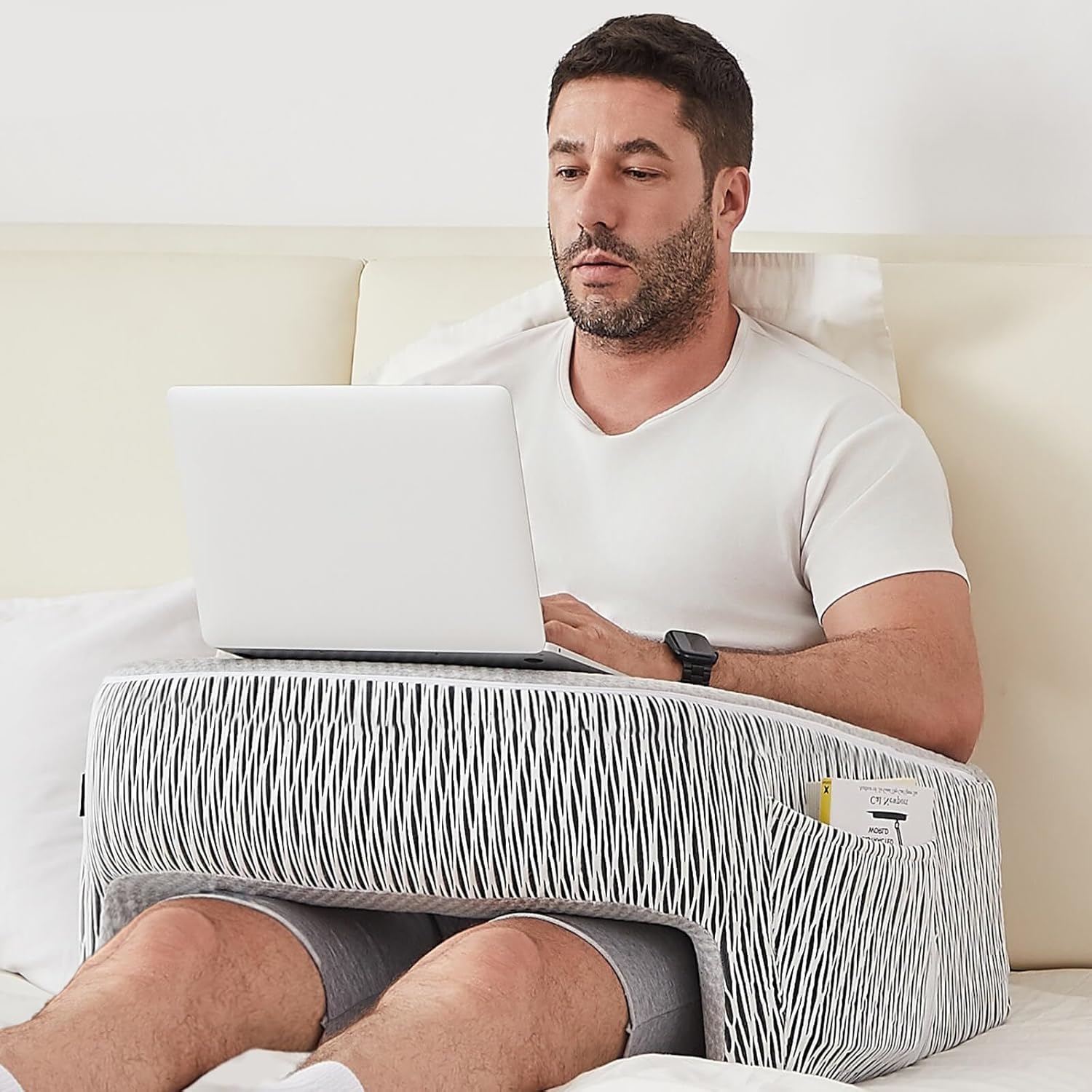 Memory Foam Lap Desk Pillow - Work, Game, Read!