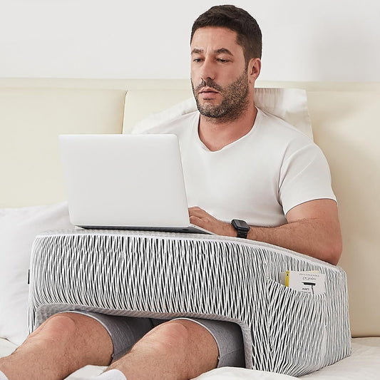 Memory Foam Lap Desk Pillow - Work, Game, Read!
