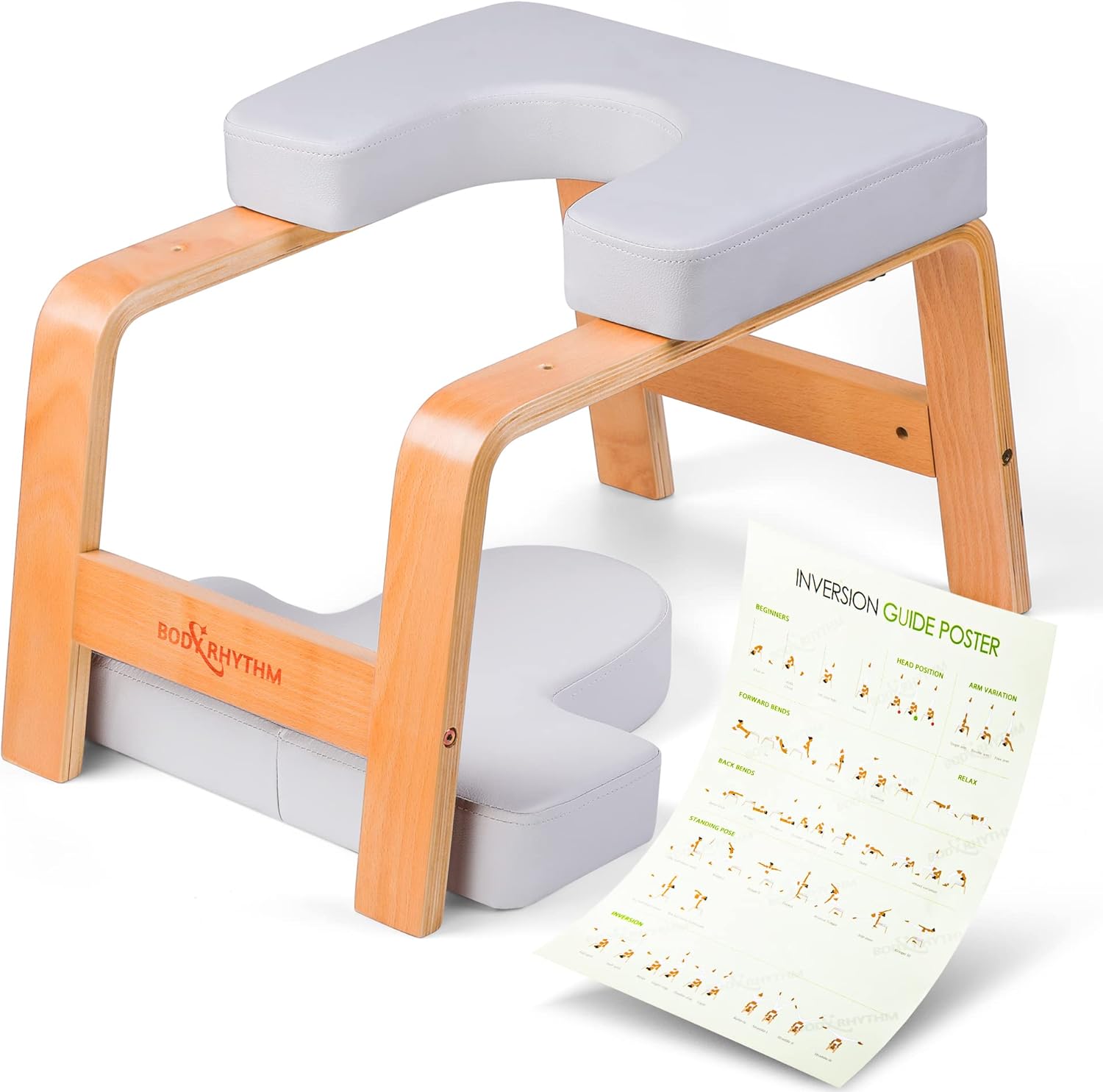 BODY RHYTHM Yoga Headstand Bench for Stress Relief & Fitness