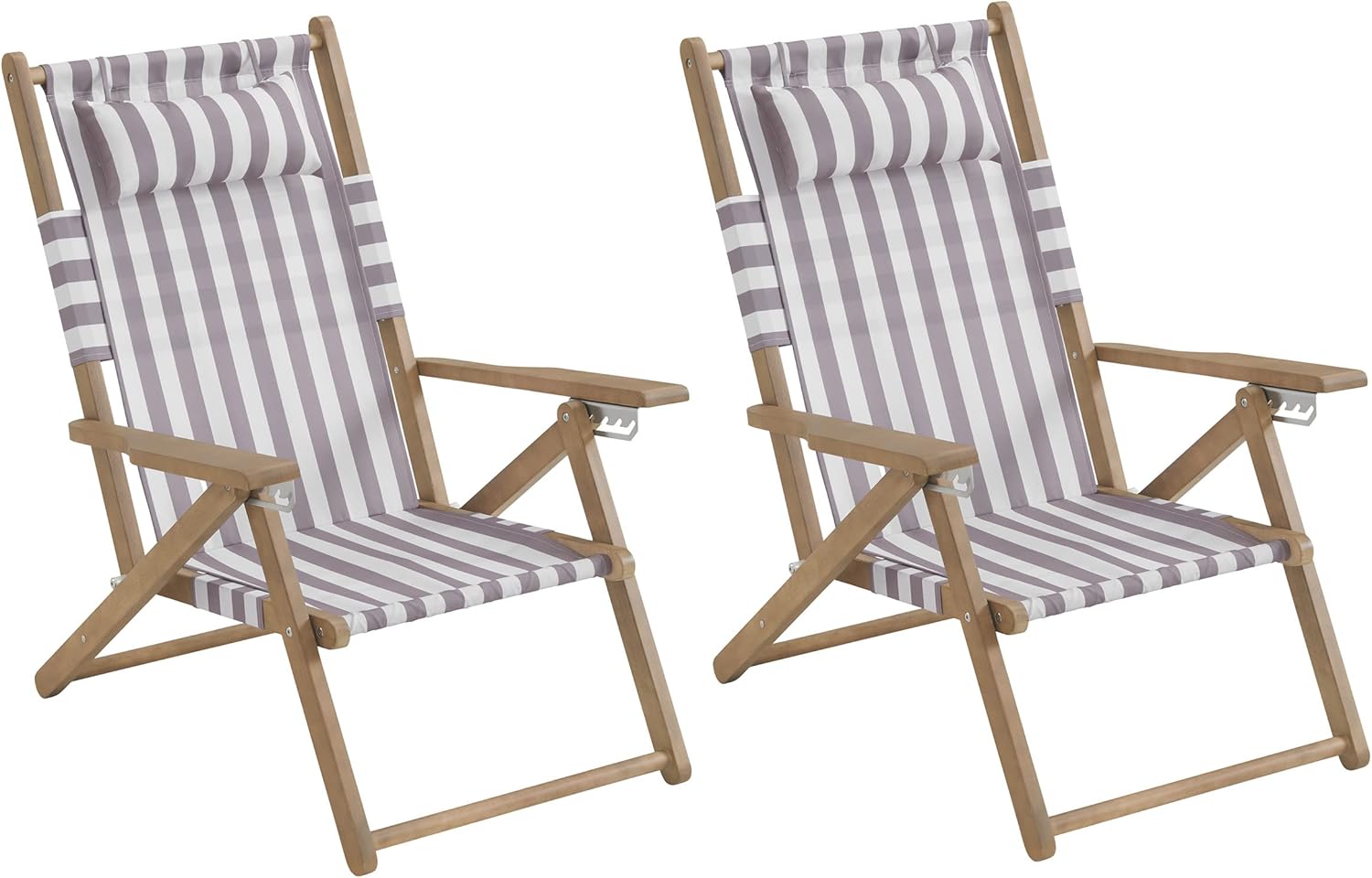 Outdoor Relaxation: Wood Beach Chairs Set