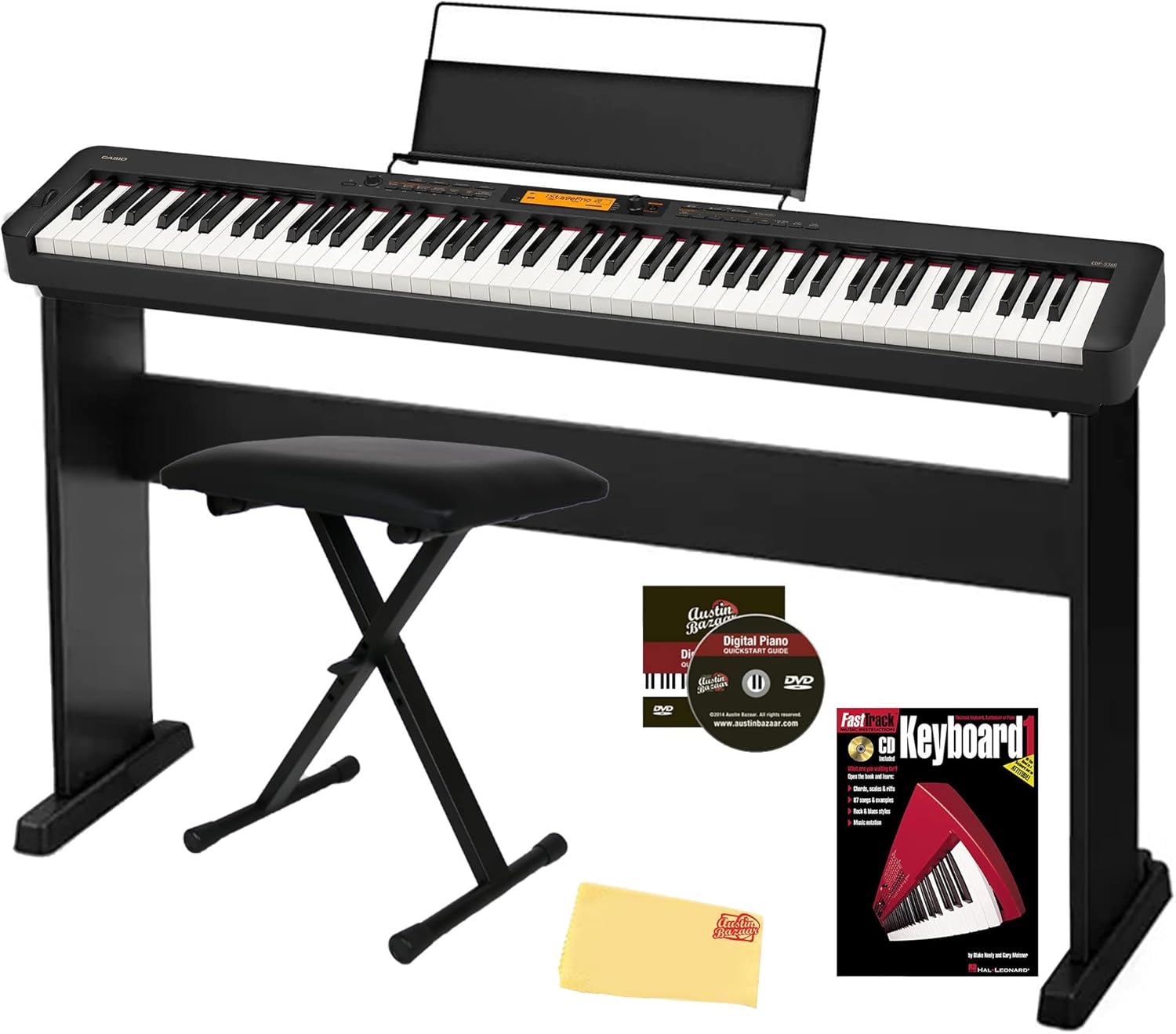 Casio CDP-S360 88-Key Compact Digital Piano with Accessories