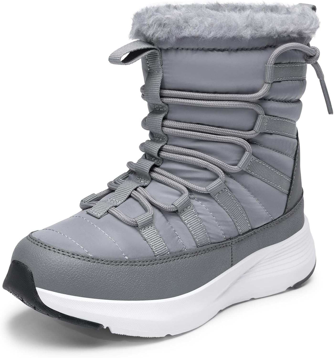 DREAM PAIRS Kids Winter Snow Boots with Faux Fur Lining
