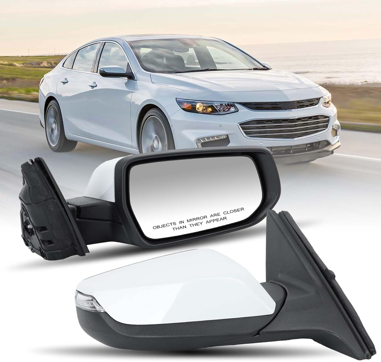 Passenger Side View Mirror for 2016-2022 Malibu LT Hybrid Models