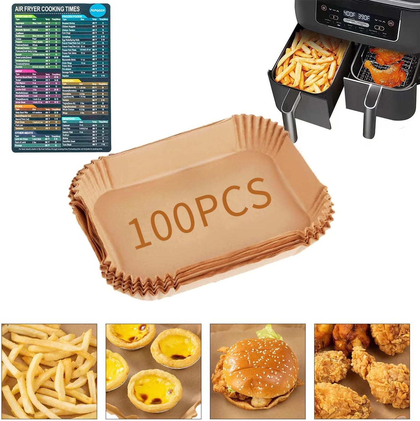 Ninja Air Fryer Liners - Food Grade Parchment Sheets