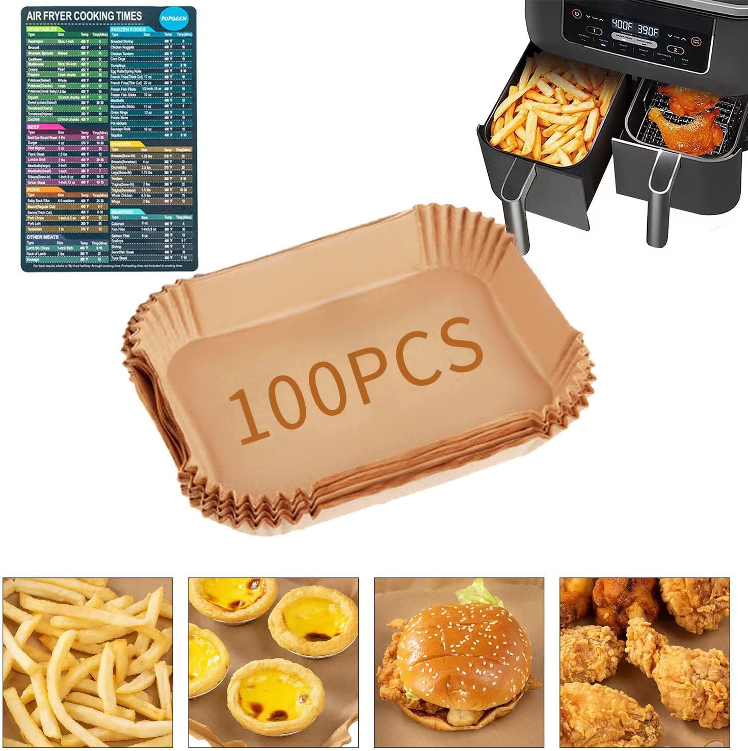 Ninja Air Fryer Liners - Food Grade Parchment Sheets