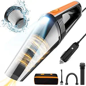 FRESMOL Car Vacuum Cleaner with Strong Suction and LED Light