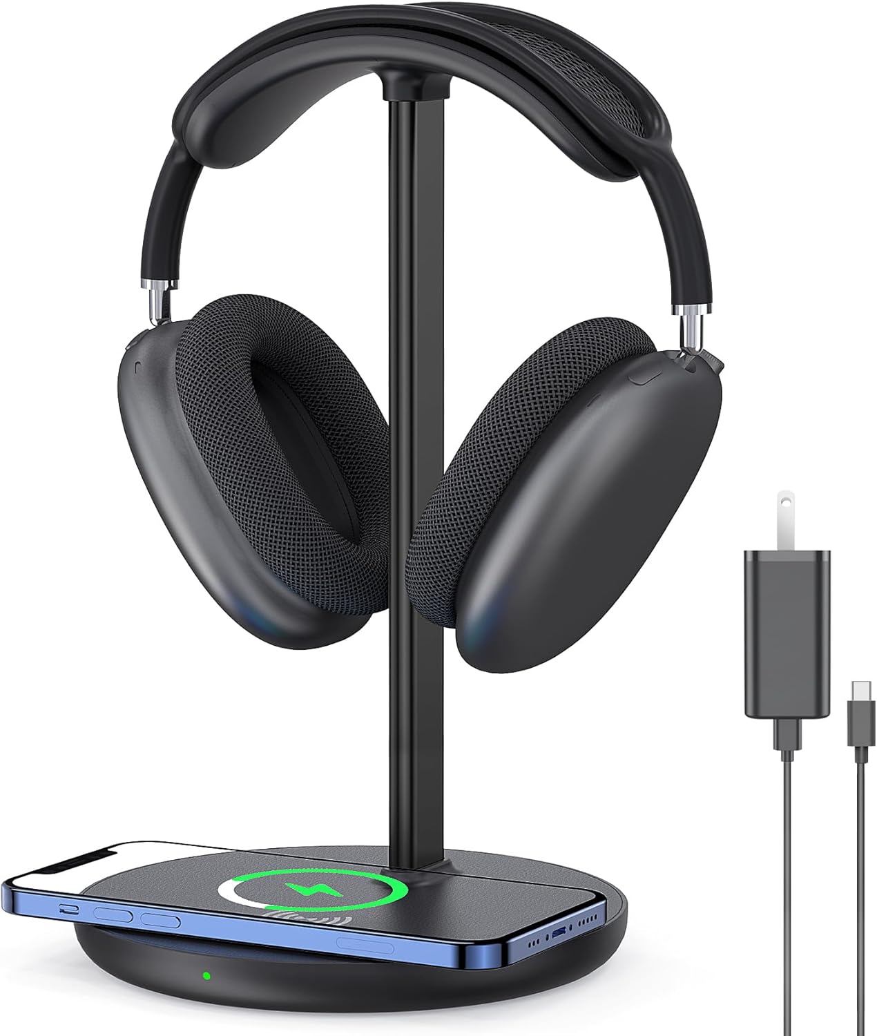 Headphone Stand with Wireless Charger for Gaming Headsets