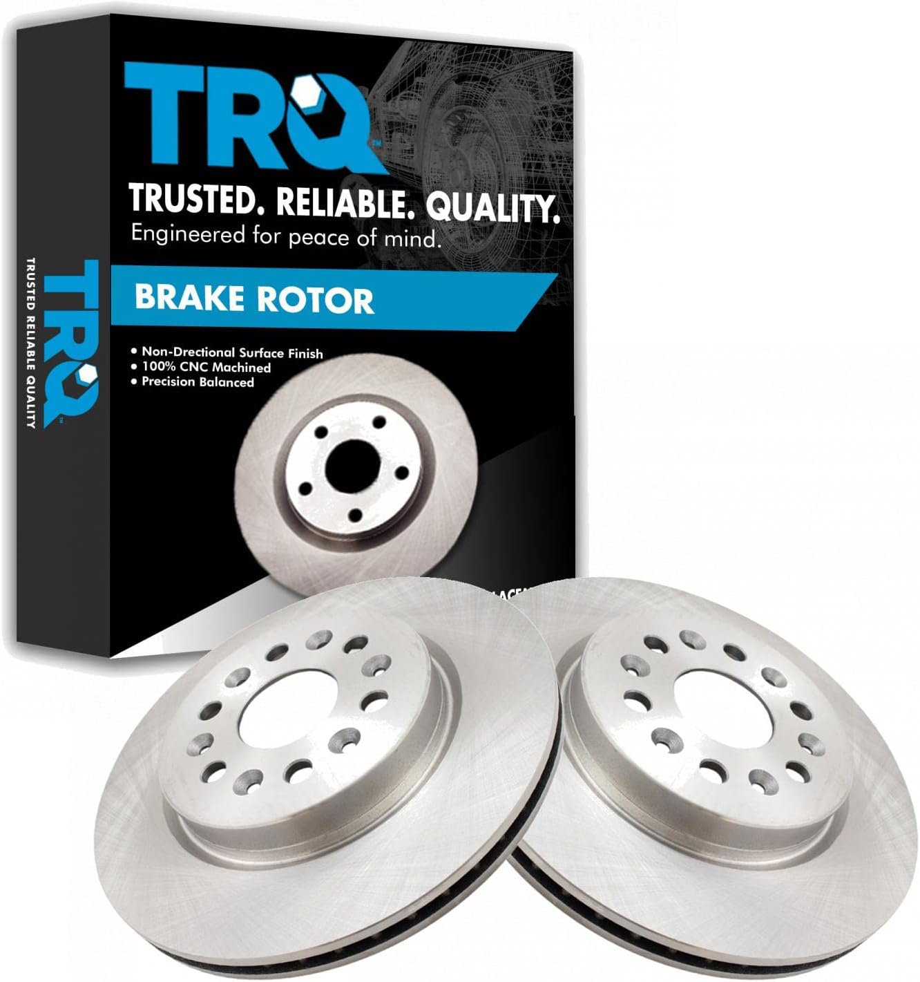 TRQ Rear Brake Rotors Set Vented for Buick Enclave and More