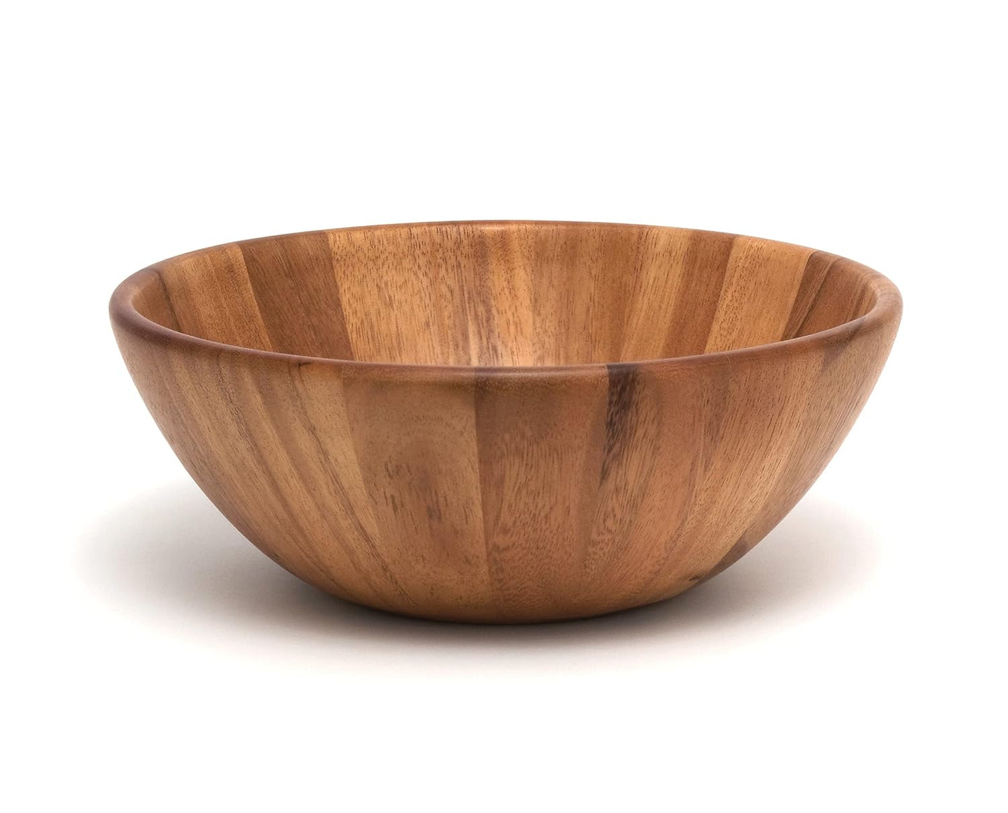 Lipper International Acacia Round Flair Bowl for Serving Fruits