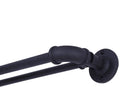 Sun Zero Industrial Pipe Blackout Curtain Rod Set - Adjustable Length, Matte Black Finish