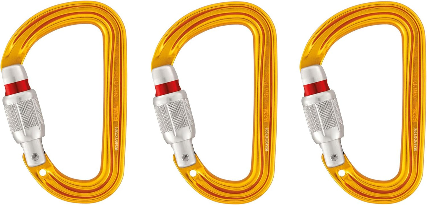 Petzl Sm'D Carabiner - Lightweight D-Shaped Locking Carabiner