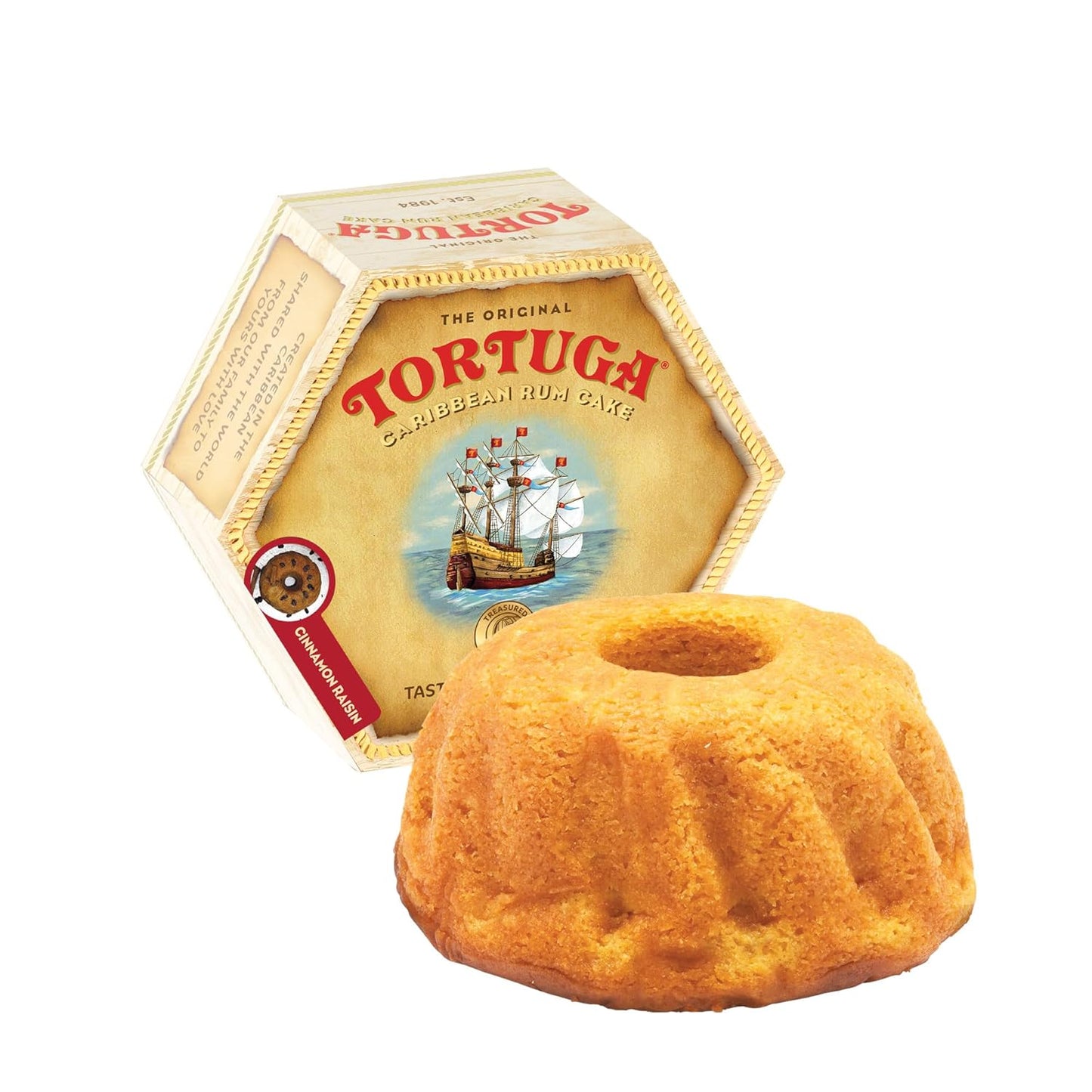 TORTUGA Caribbean Cinnamon Raisin Rum Cake - Gourmet Gift