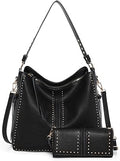 Montana West Hobo Handbag for Women with Studs and Crossbody Strap