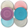 Mora Ceramic Helix Swirl Dinner Plates Set of 6 for Modern Dining
