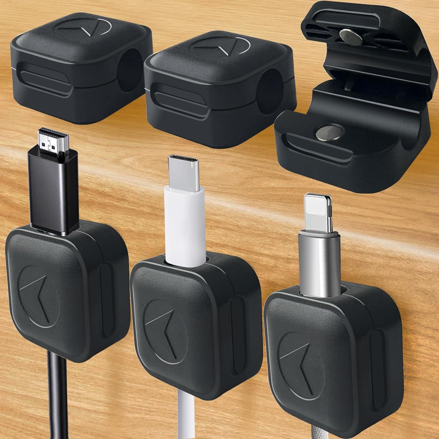 6Pcs Magnetic Cord Organizer Set - Tidy Cables with Ease!
