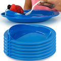 Vive Spill-Proof Scoop Plate 9 in (6 Pack) - Stable Scoop Plate