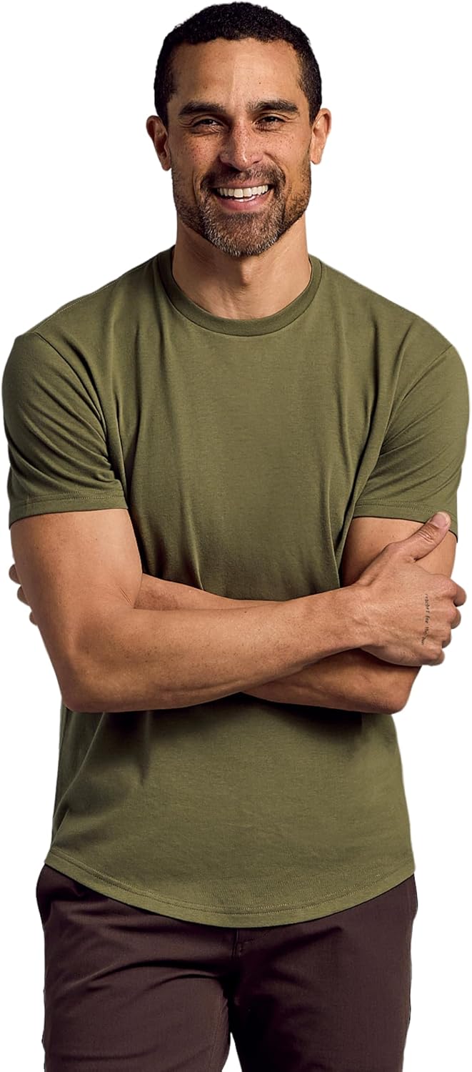 True Classic Mens T-Shirts with Curved Hem for Modern Style