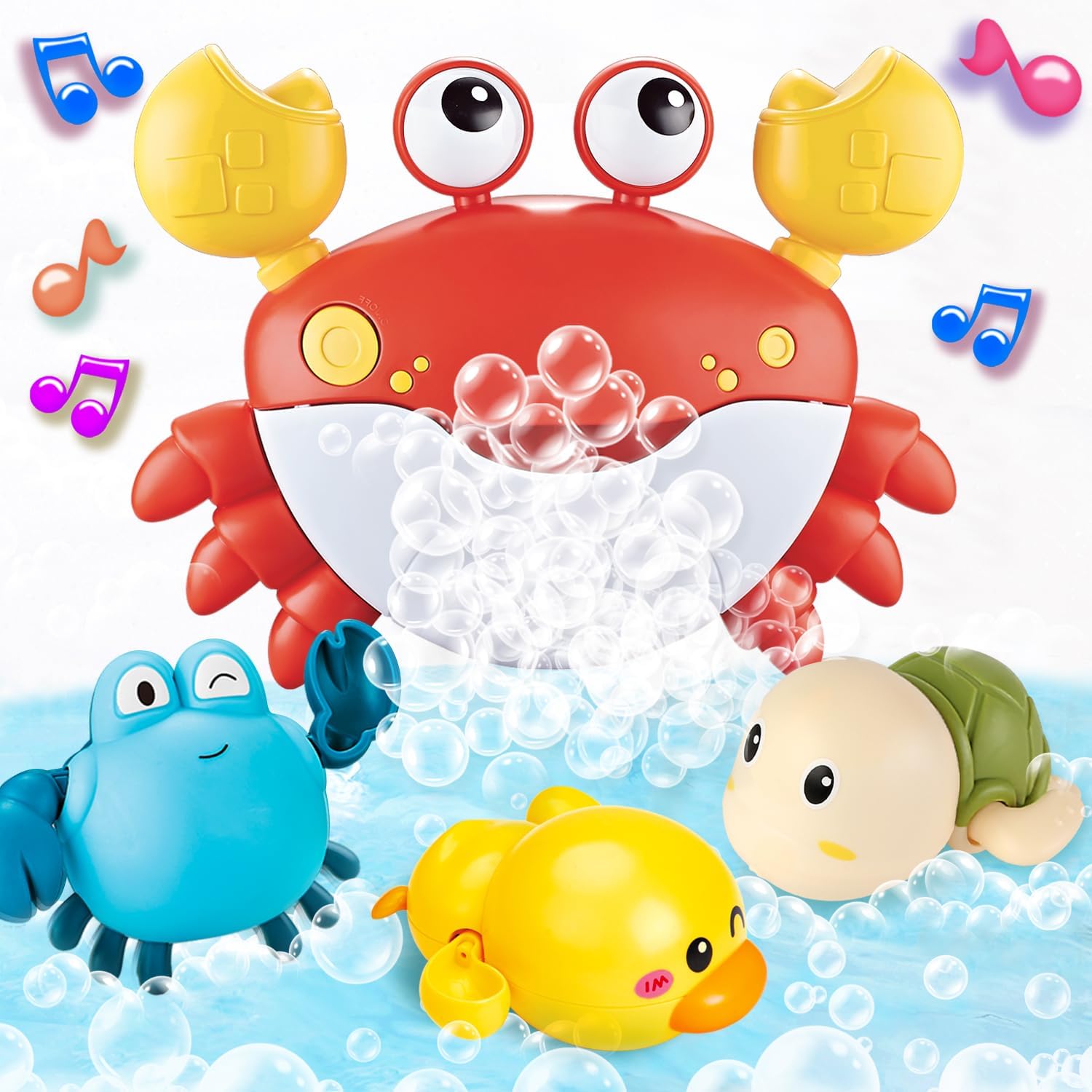 Crab Bubble Bath Toy with Music, 3-Pack Fun for Kids! 