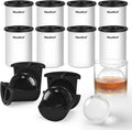Clear Ice Cube Maker 2.5 in Stainless Steel Sphere - Space-Saving