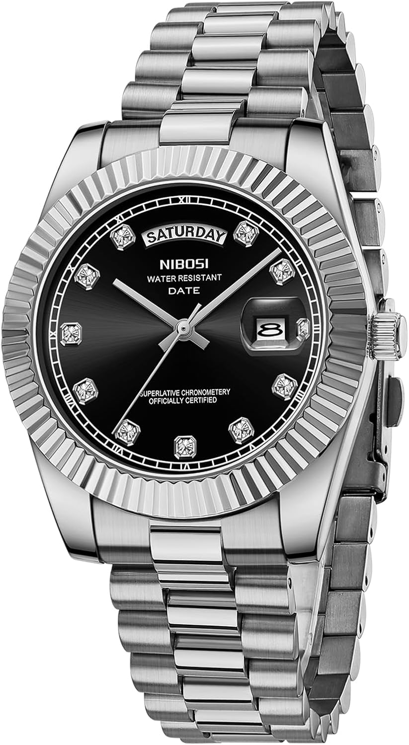 NIBOSI Men's Analog Quartz Watch - Classic Waterproof Design