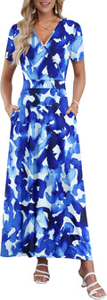 Maxi Dresses for Women Ankle Length Floral Print - Flowy (Style KJDT)