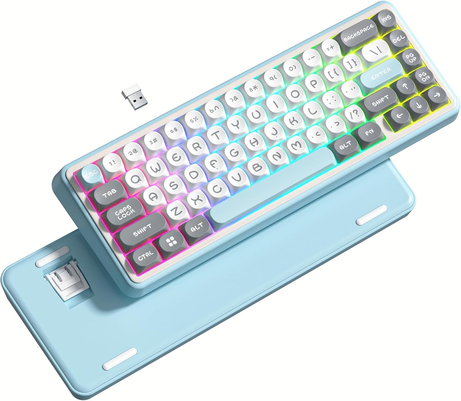 Womier WK60: Wireless Gaming Keyboard, Hot Swappable, RGB, Pre-lubed Switches