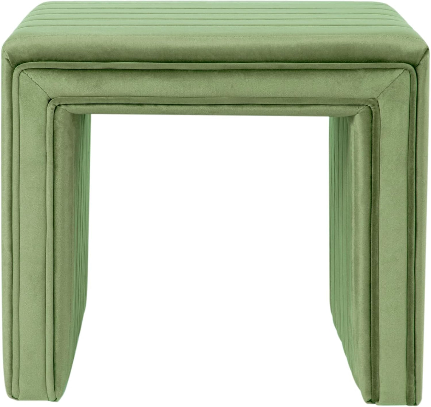 Green Velvet Ottoman for Chic Home Style