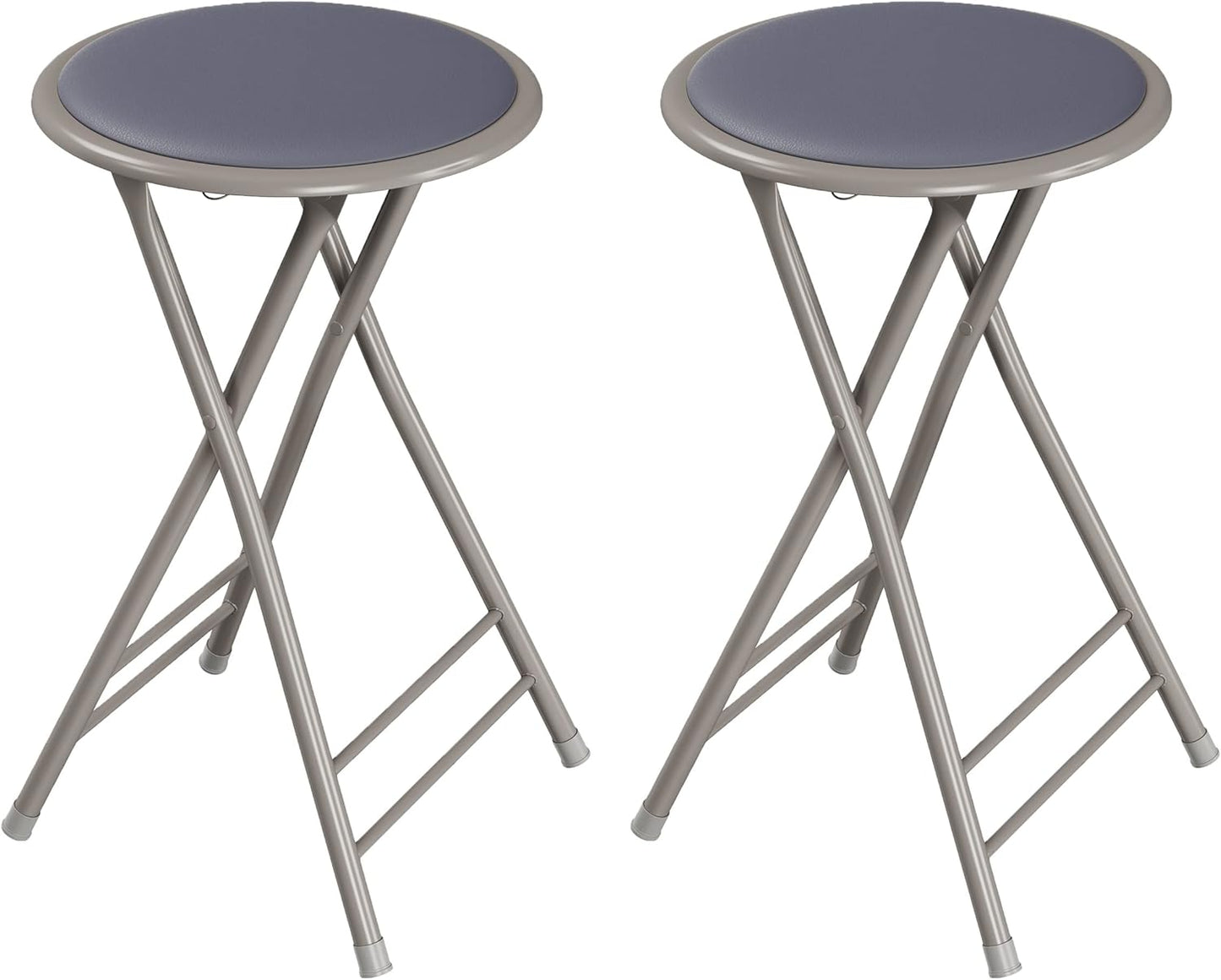 24-Inch Backless Folding Bar Stools Set of 2 for Kitchen Use