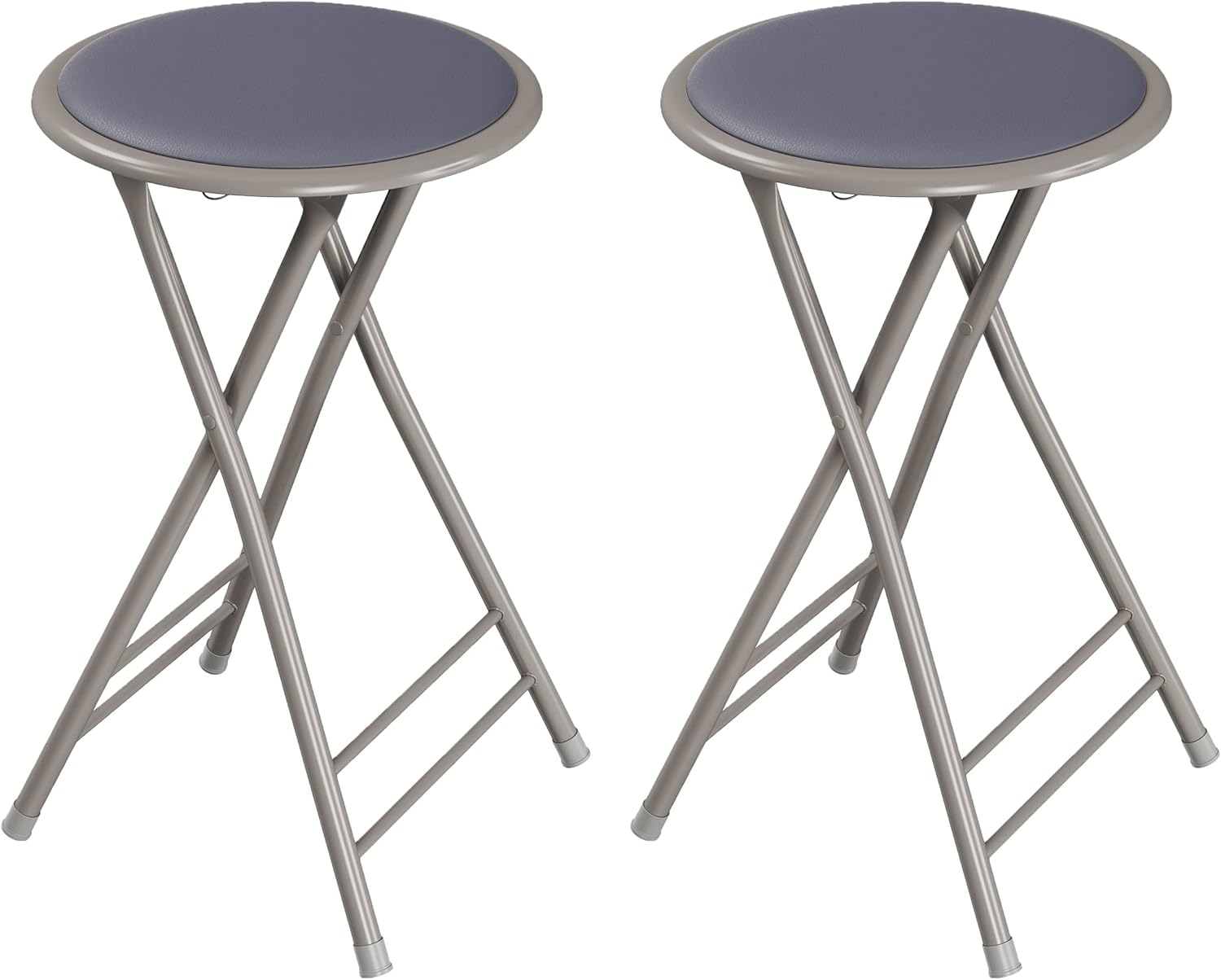 24-Inch Backless Folding Bar Stools Set of 2 for Kitchen Use