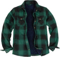 ZENTHACE Men's Sherpa Lined Flannel Shirt Jacket - Cozy Winter Layer
