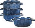 vicrays Ceramic Soup Bowls with Handles, 24 Oz Porcelain Set of 4