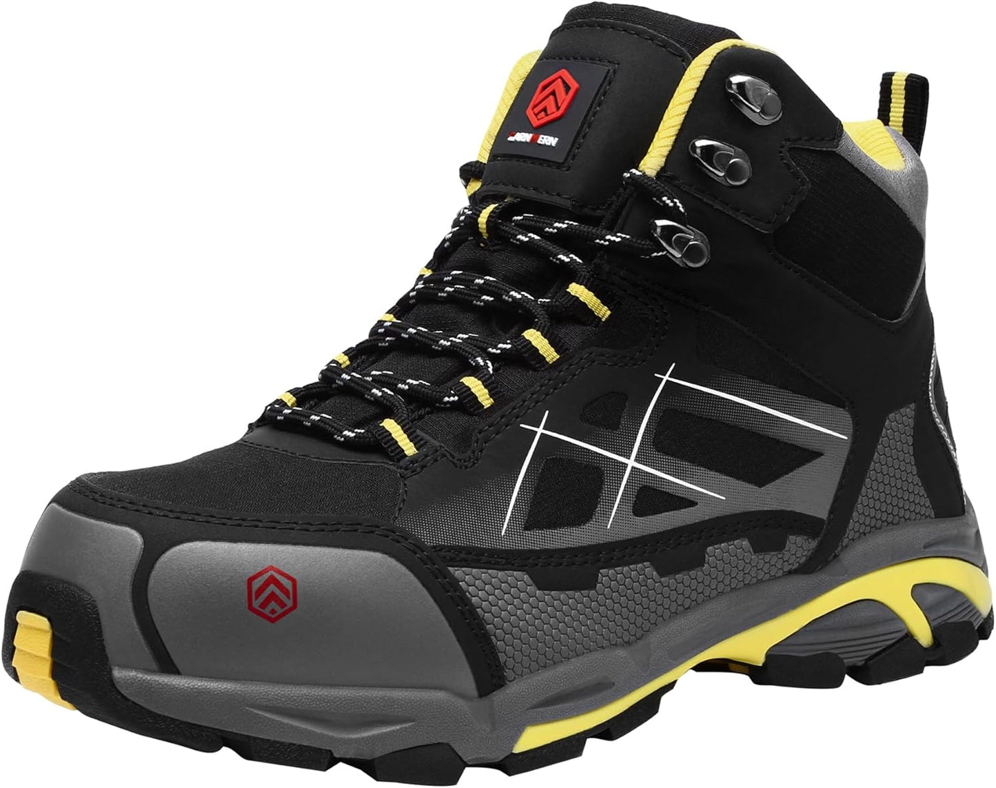 LARNMERN Steel Toe Work Boots for Men - Non Slip Safety Shoes