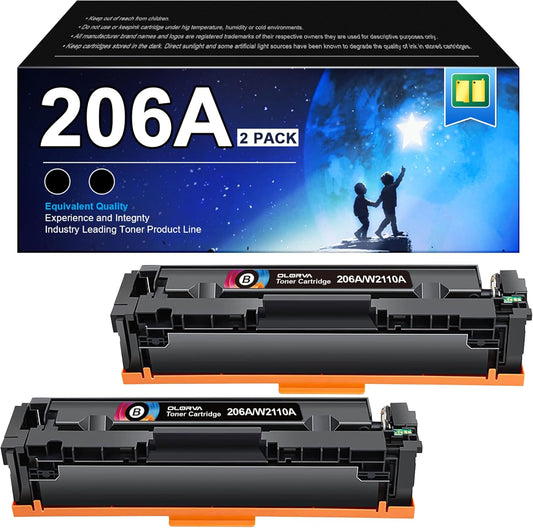 206A Black Toner Cartridge 2 Pack for HP Color Laserjet Pro