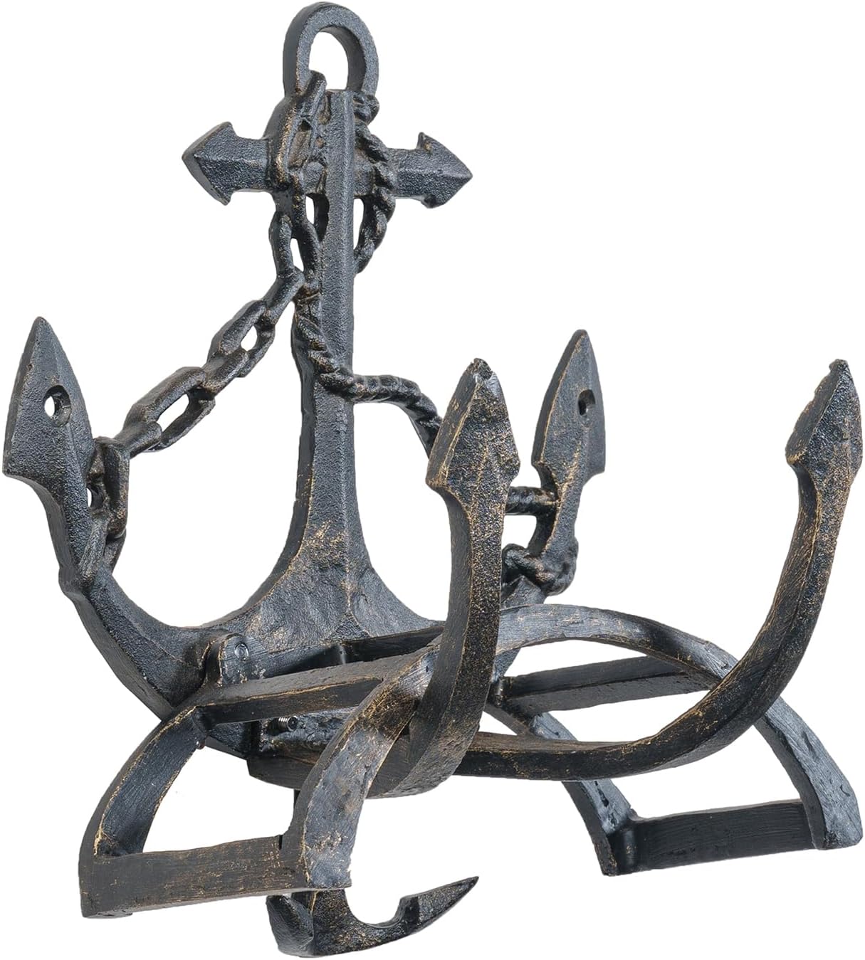 Nautical Cast Iron Garden Hose Holder for Stylish Storage