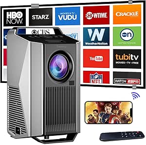 Native 1080P Full HD Outdoor Movie Projector with Bluetooth