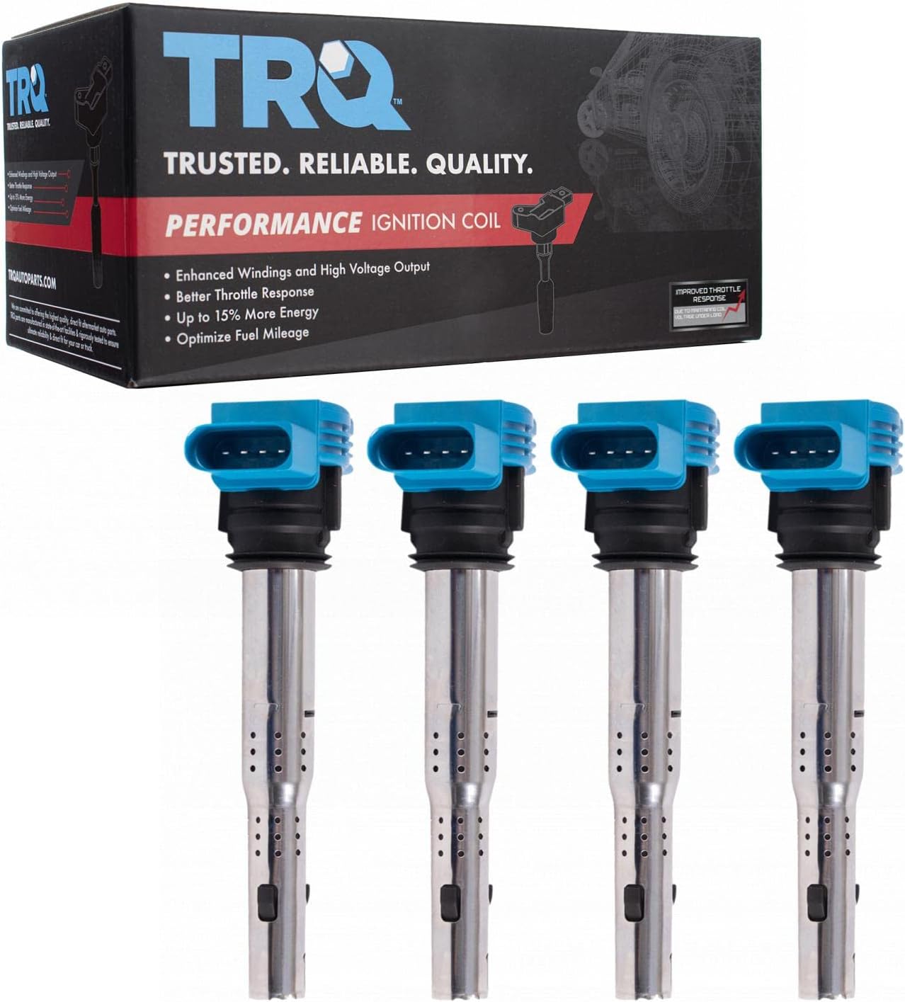 TRQ Ignition Coil Set for 05-18 Audi 06-17 Volkswagen Vehicles
